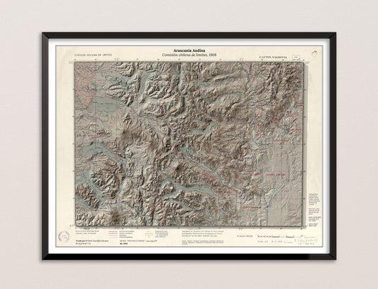 Mapa histórico de la Araucanía andina