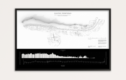 Cuatro fronteras | Límite internacional, territorio marítimo, alturas y profundidades