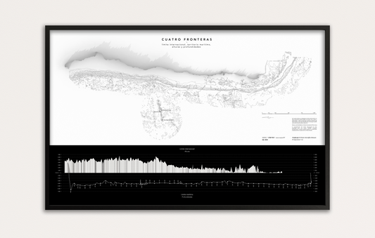 Cuatro fronteras | Límite internacional, territorio marítimo, alturas y profundidades
