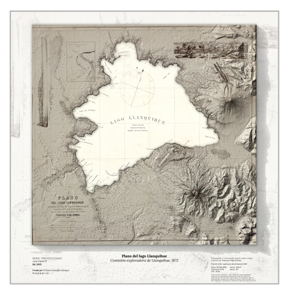 Plano del lago Llanquihue | Comisión exploradora del Llanquihue, 1872