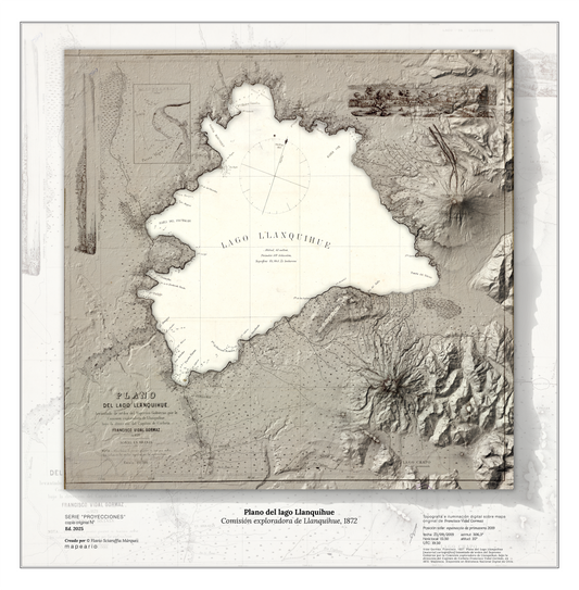 Plano del lago Llanquihue | Comisión exploradora del Llanquihue, 1872