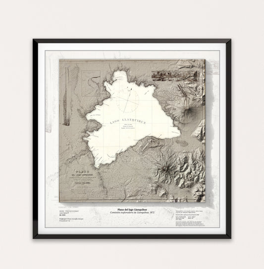 Plano del lago Llanquihue | Comisión exploradora del Llanquihue, 1872