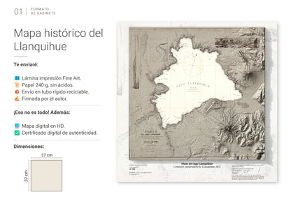 Plano histórico de la Comisión exploradora del Llanquihue