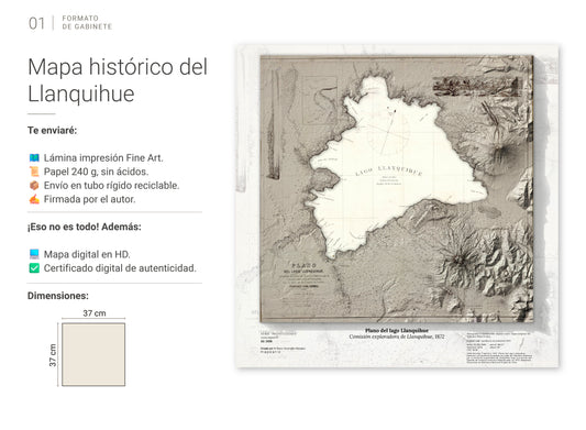Plano histórico de la Comisión exploradora del Llanquihue