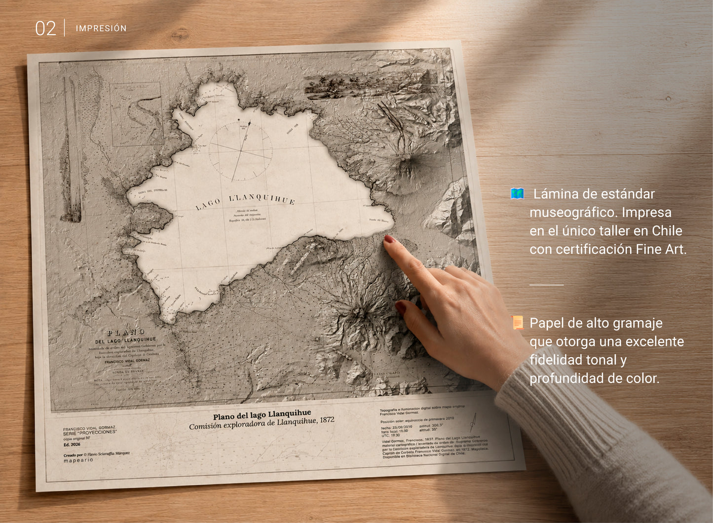 Plano histórico de la Comisión exploradora del Llanquihue