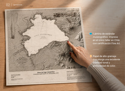 Plano histórico de la Comisión exploradora del Llanquihue