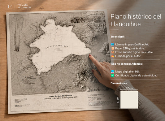 Plano histórico de la Comisión exploradora del Llanquihue