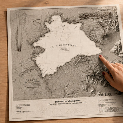 Plano histórico de la Comisión exploradora del Llanquihue