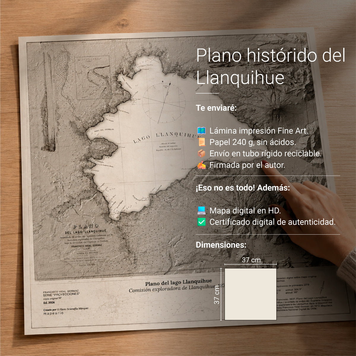 Plano histórico de la Comisión exploradora del Llanquihue