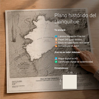 Plano histórico de la Comisión exploradora del Llanquihue
