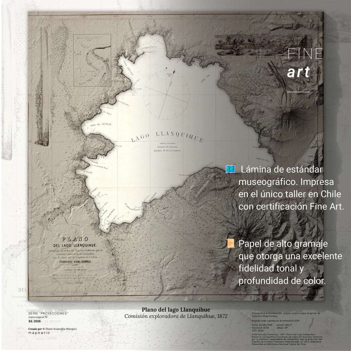Plano histórico de la Comisión exploradora del Llanquihue