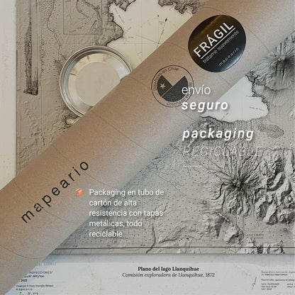 Plano histórico de la Comisión exploradora del Llanquihue