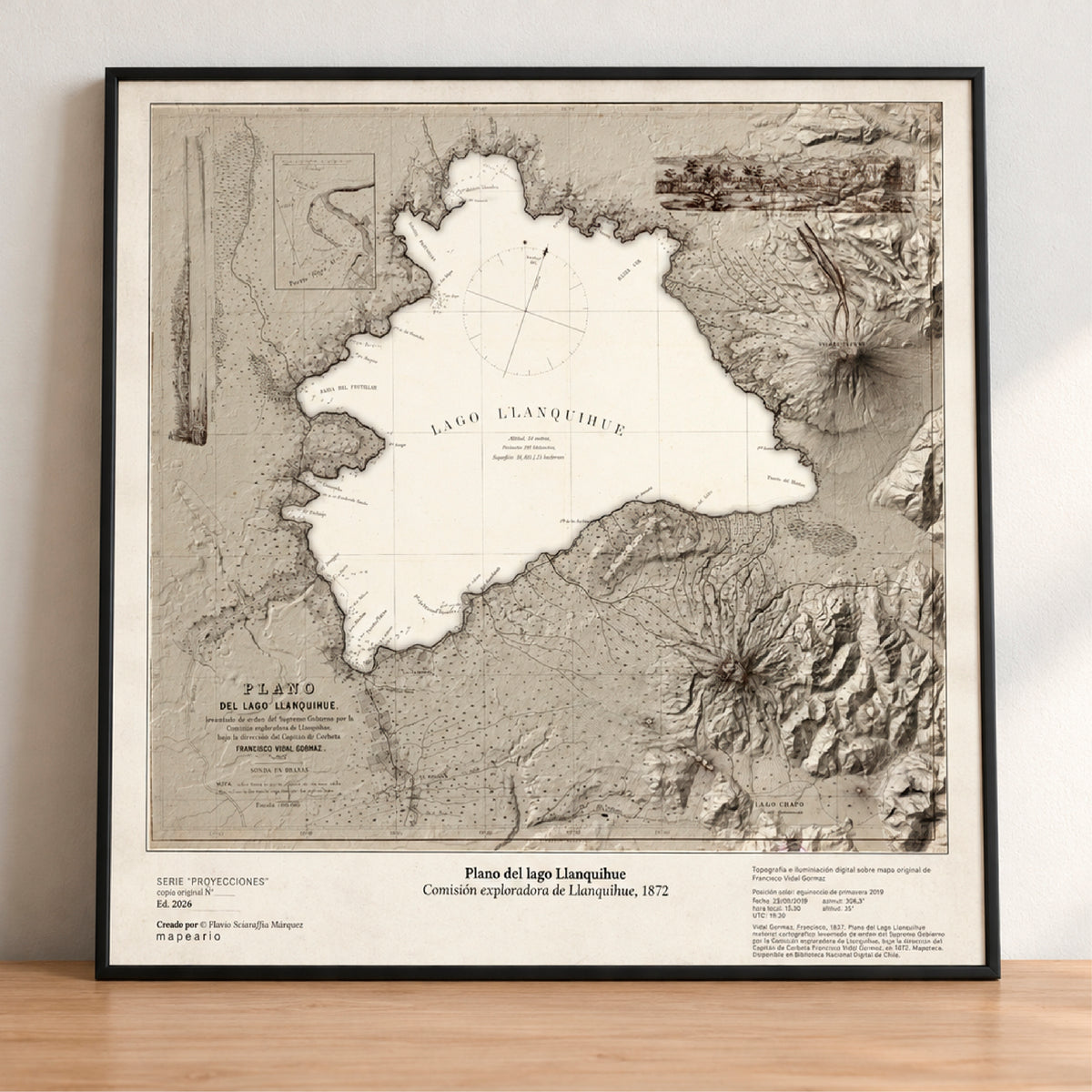 Plano histórico de la Comisión exploradora del Llanquihue